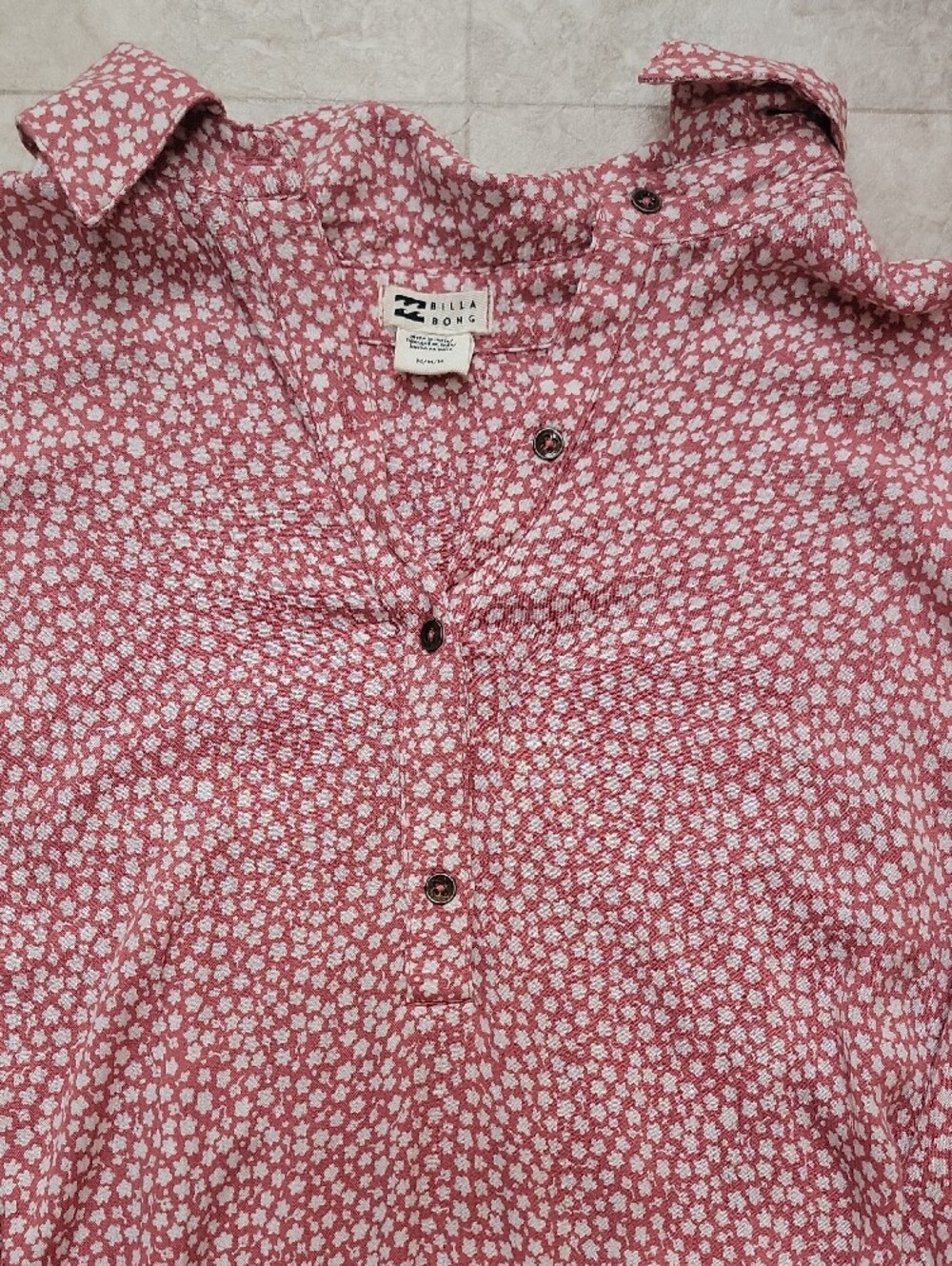 Billabong Lovely Ways  Dusty Pink & White  Dress - Picture 6 of 15